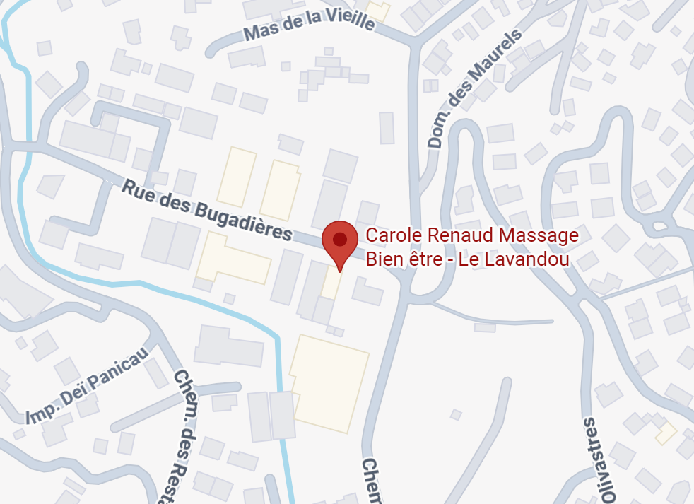 Plan d'accès au cabinet, 43 rue des Bugadières, Appart Fitness, 83980 Le Lavandou